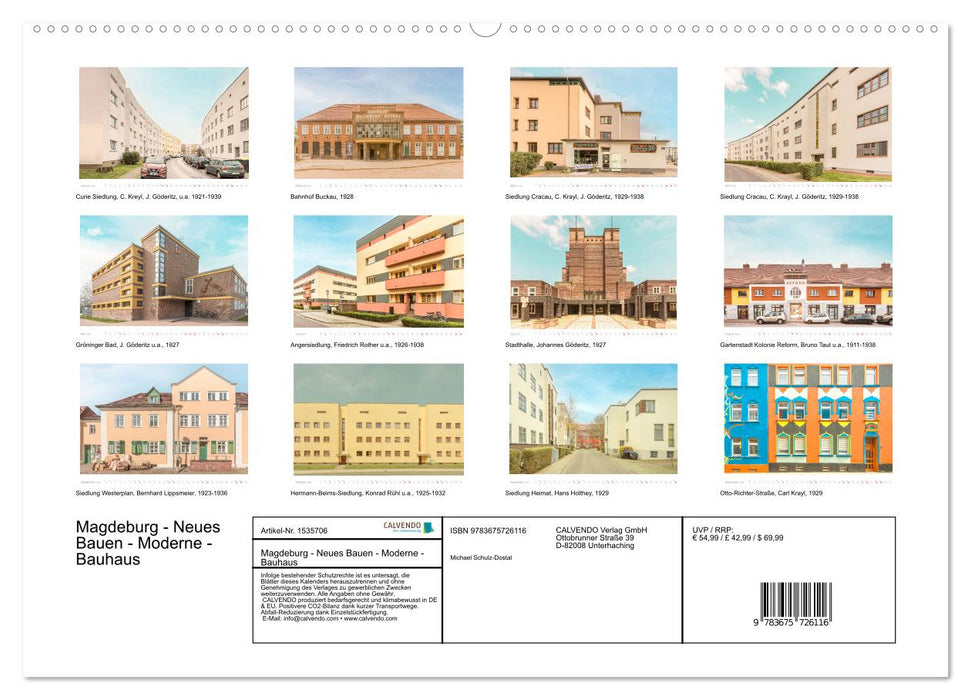 Magdeburg - New Building - Modernism - Bauhaus (CALVENDO Wall Calendar 2024) 