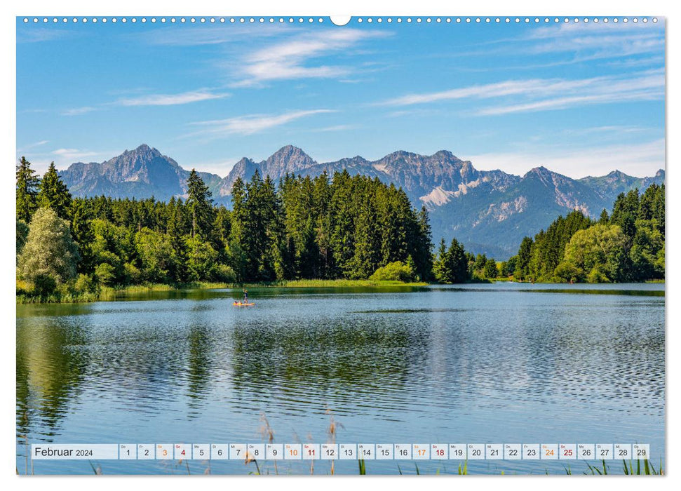 Forggensee and Alpsee - holiday paradise Bavarian Allgäu (CALVENDO Premium Wall Calendar 2024) 