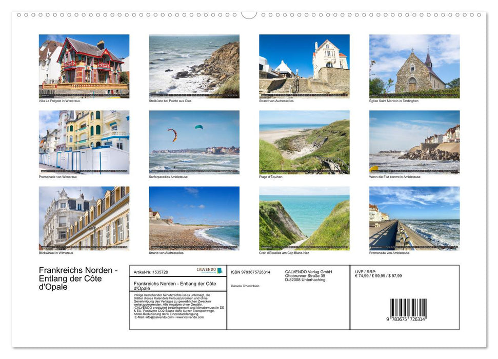 The North of France - Along the Côte d'Opale (CALVENDO Premium Wall Calendar 2024) 