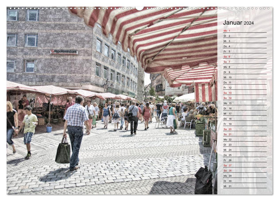 Nuremberg - Summer in the City (CALVENDO Premium Wall Calendar 2024) 
