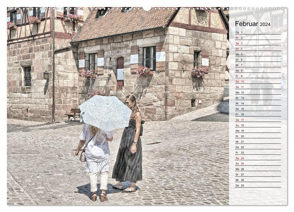 Nuremberg - Summer in the City (CALVENDO Premium Wall Calendar 2024) 