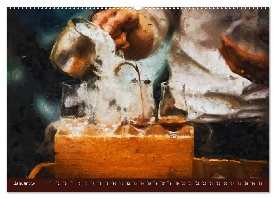 Coffee grounds - art and tradition (CALVENDO Premium Wall Calendar 2024) 