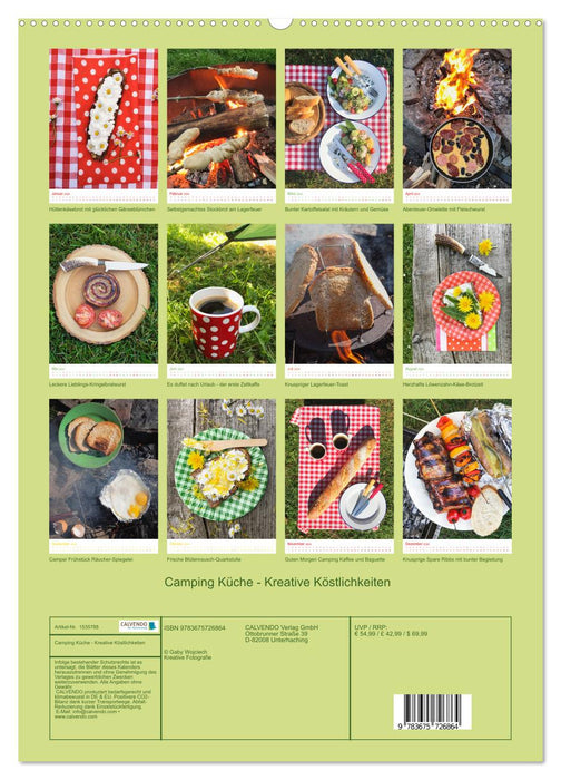 Camping kitchen - creative delicacies (CALVENDO wall calendar 2024) 