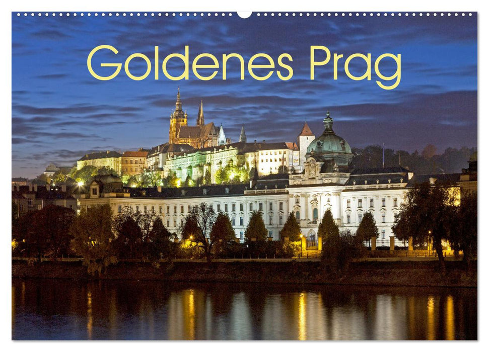 Golden Prague (CALVENDO wall calendar 2024) 
