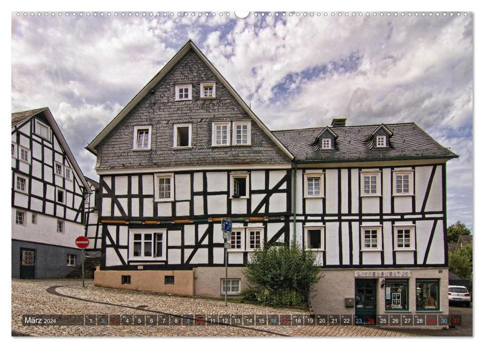 City views of Freudenberg. The old spot, the historic old town. (CALVENDO wall calendar 2024) 