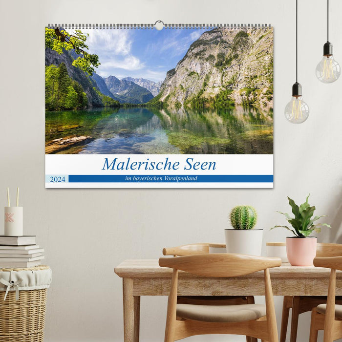 Malerische Seen im bayerischen Voralpenland (CALVENDO Wandkalender 2024)