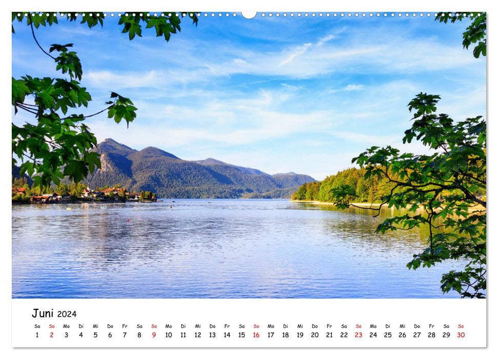 Picturesque lakes in the Bavarian foothills of the Alps (CALVENDO wall calendar 2024) 