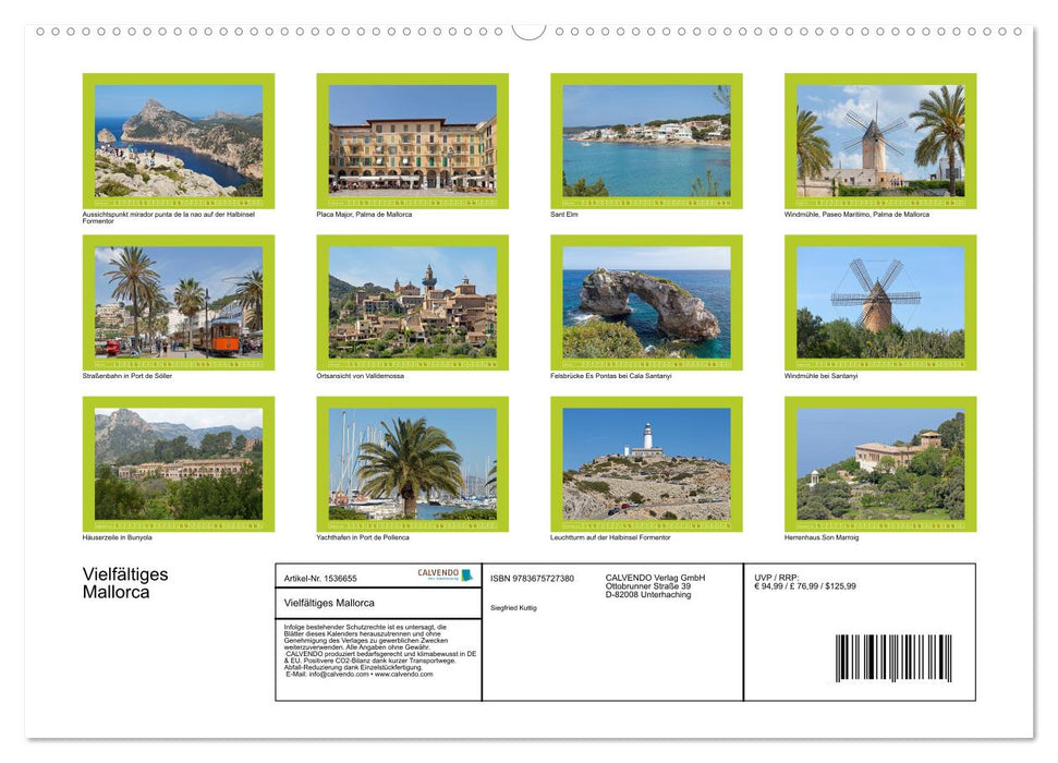 Vielfältiges Mallorca (CALVENDO Premium Wandkalender 2024)
