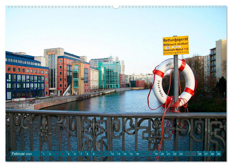 Berlin views with water (CALVENDO wall calendar 2024) 