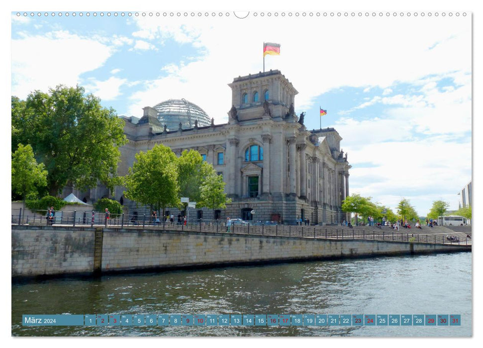 Berlin Ansichten mit Wasser (CALVENDO Wandkalender 2024)