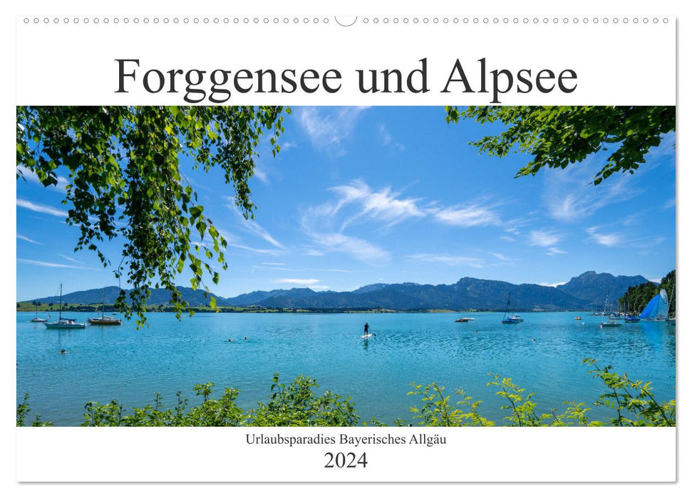 Forggensee and Alpsee - Bavarian Allgäu holiday paradise (CALVENDO wall calendar 2024) 