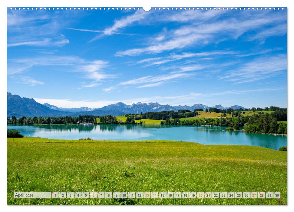 Forggensee und Alpsee - Urlaubsparadies Bayerisches Allgäu (CALVENDO Wandkalender 2024)