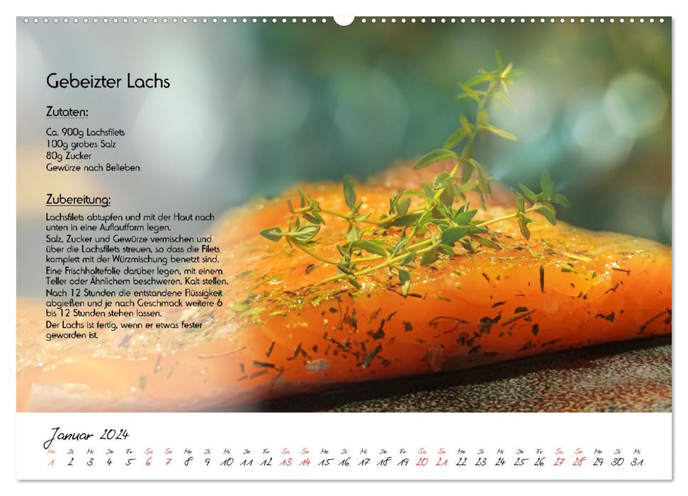 Tasty throughout the year (CALVENDO wall calendar 2024) 