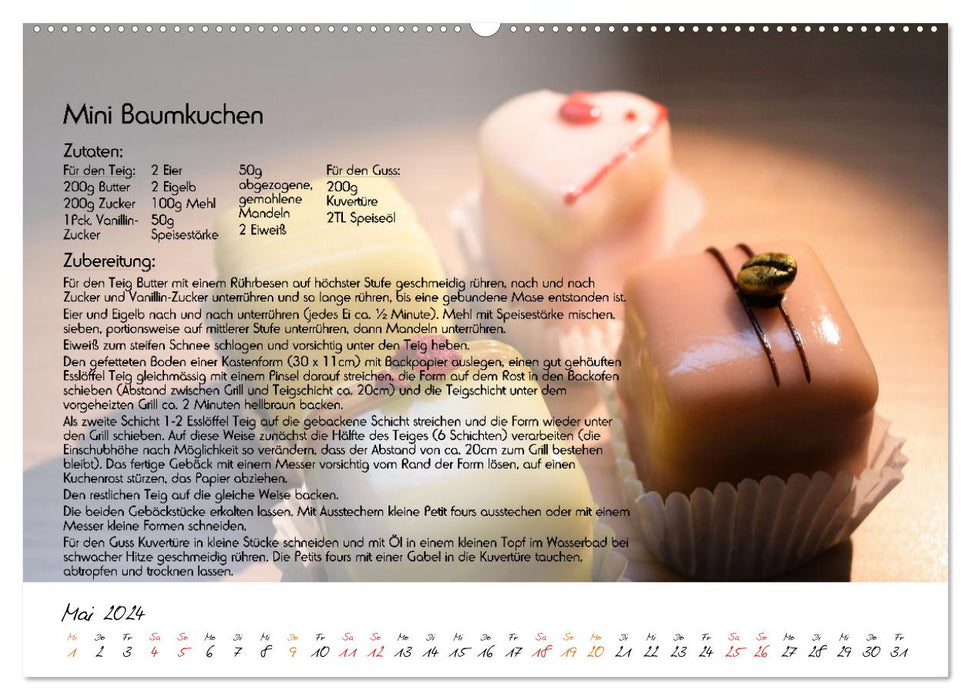 Tasty throughout the year (CALVENDO wall calendar 2024) 