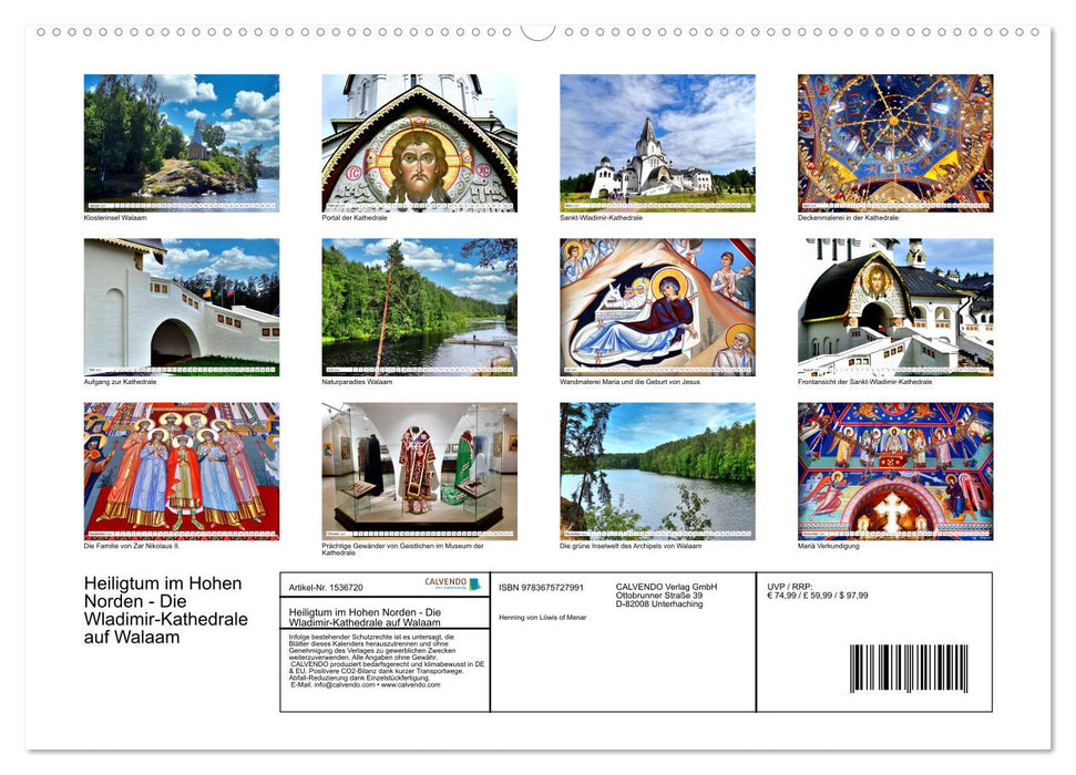 Heiligtum im Hohen Norden - Die Wladimir-Kathedrale auf Walaam (CALVENDO Premium Wandkalender 2024)