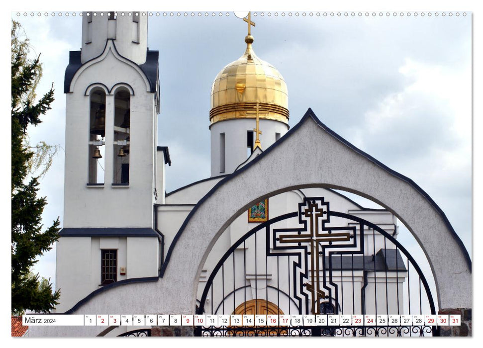 Under Golden Domes - New Cathedrals in East Prussia (CALVENDO Wall Calendar 2024) 