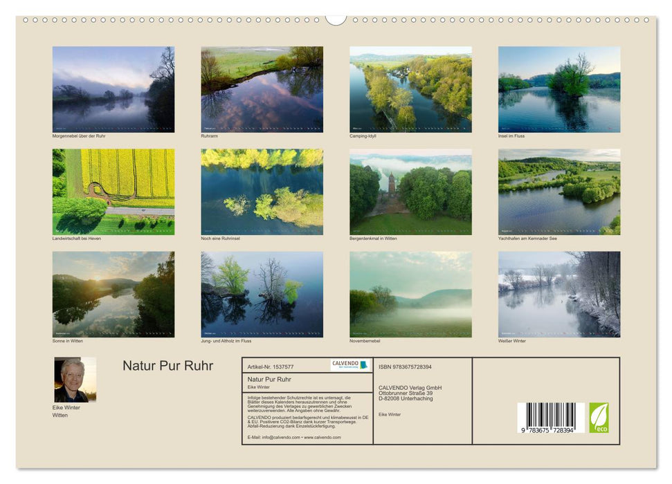 Natur Pur Ruhr (CALVENDO Premium Wandkalender 2024)
