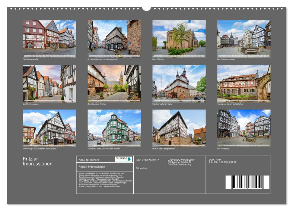 Fritzlar Impressionen (CALVENDO Premium Wandkalender 2024)