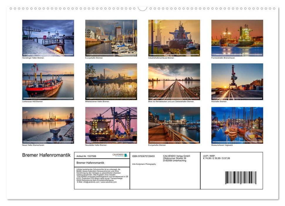 Bremen harbor romance (CALVENDO Premium wall calendar 2024) 