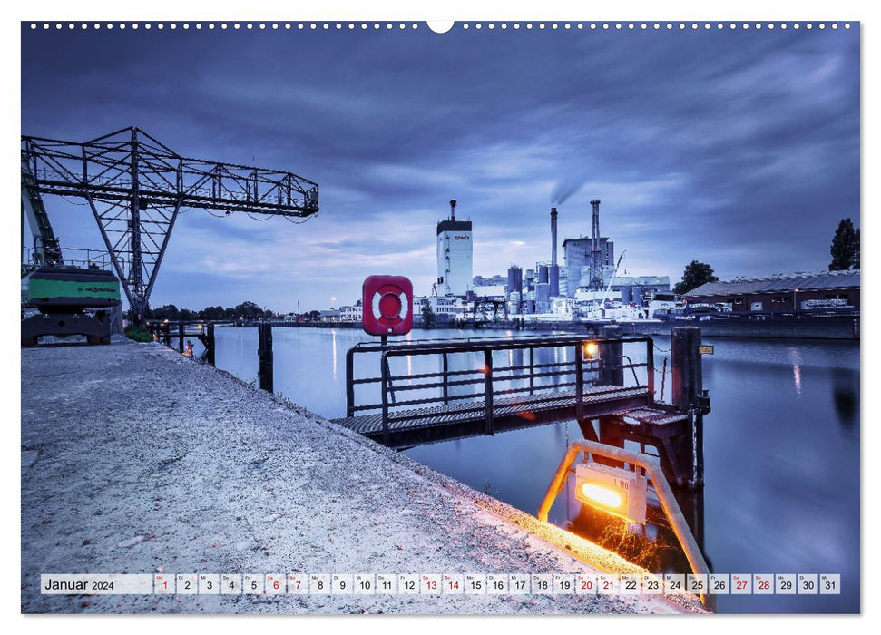 Bremen harbor romance (CALVENDO Premium wall calendar 2024) 