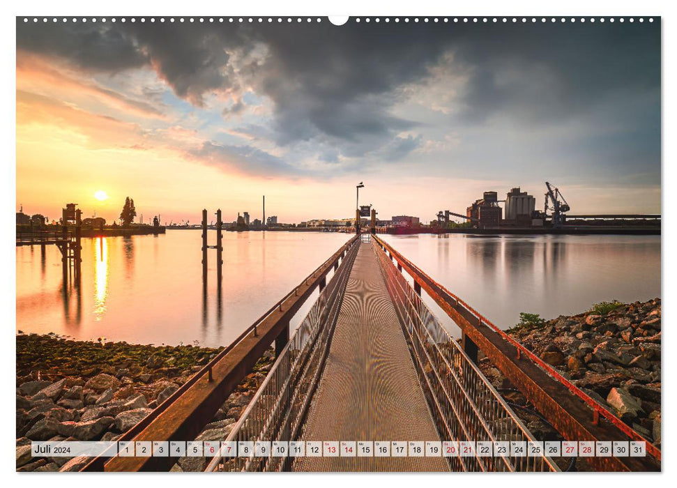 Bremer Hafenromantik (CALVENDO Premium Wandkalender 2024)