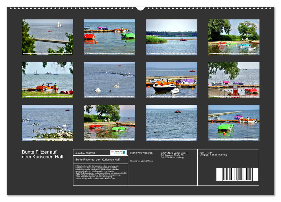 Colorful speedsters on the Curonian Lagoon (CALVENDO Premium Wall Calendar 2024) 