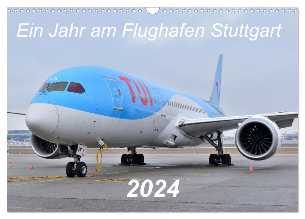 Ein Jahr am Flughafen Stuttgart (CALVENDO Wandkalender 2024)