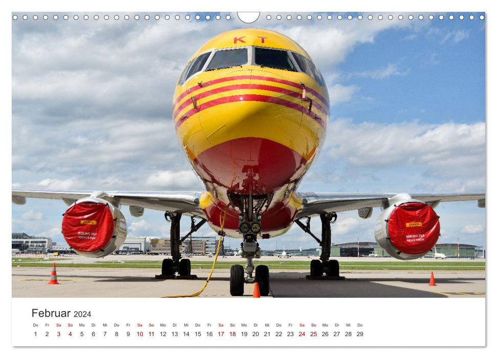 Ein Jahr am Flughafen Stuttgart (CALVENDO Wandkalender 2024)