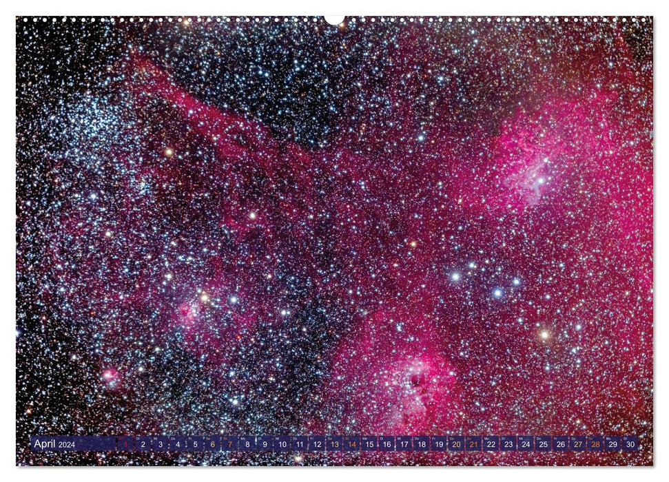 Galaxien, Sterne und Nebel: Leuchten aus dem All (CALVENDO Premium Wandkalender 2024)