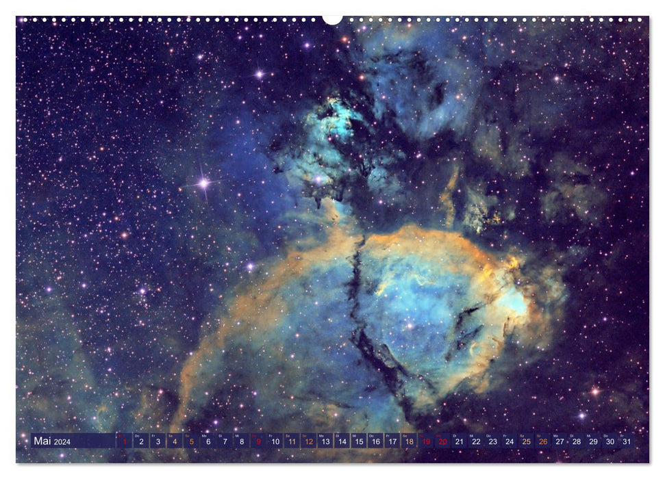 Galaxies, stars and nebulae: lights from space (CALVENDO Premium Wall Calendar 2024) 