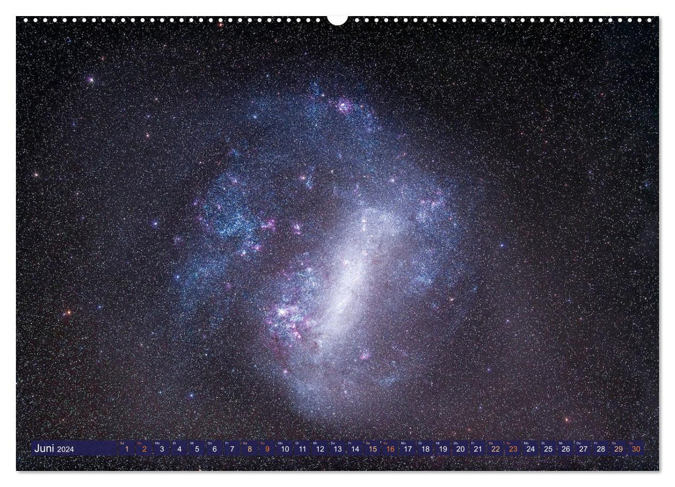 Galaxies, stars and nebulae: lights from space (CALVENDO Premium Wall Calendar 2024) 