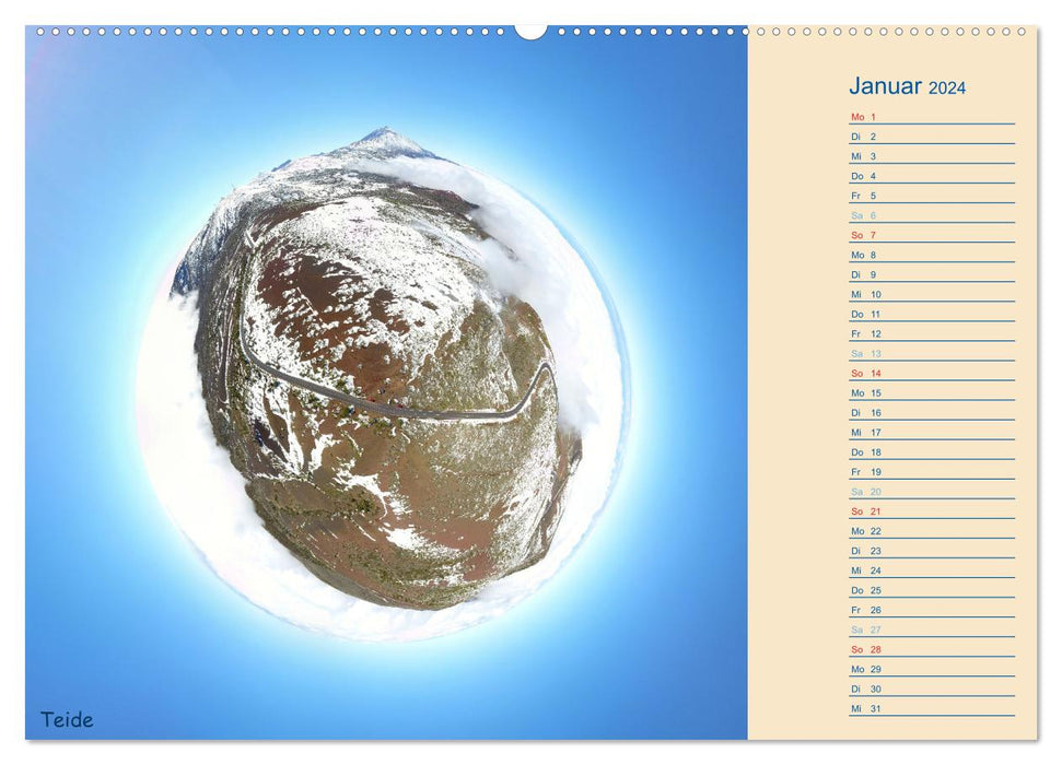 Teneriffa - kleine Planeten (CALVENDO Premium Wandkalender 2024)