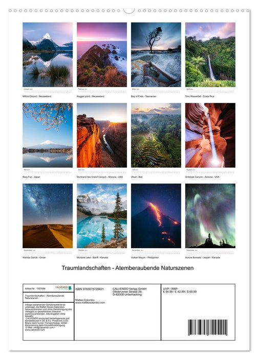Traumlandschaften - Atemberaubende Naturszenen (CALVENDO Wandkalender 2024)