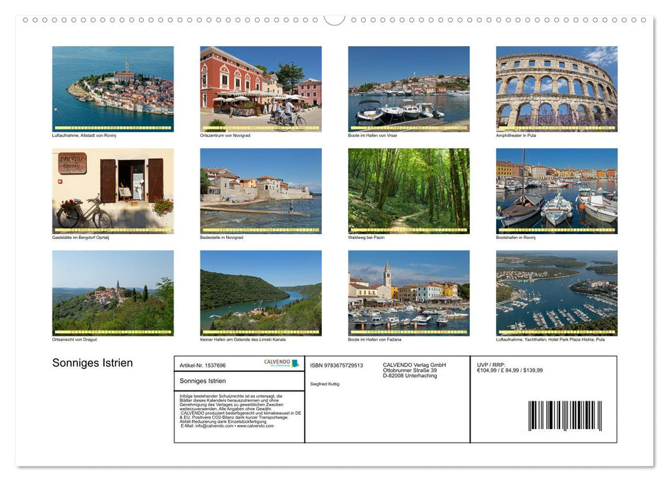 sunny Istria (CALVENDO Premium Wall Calendar 2024) 