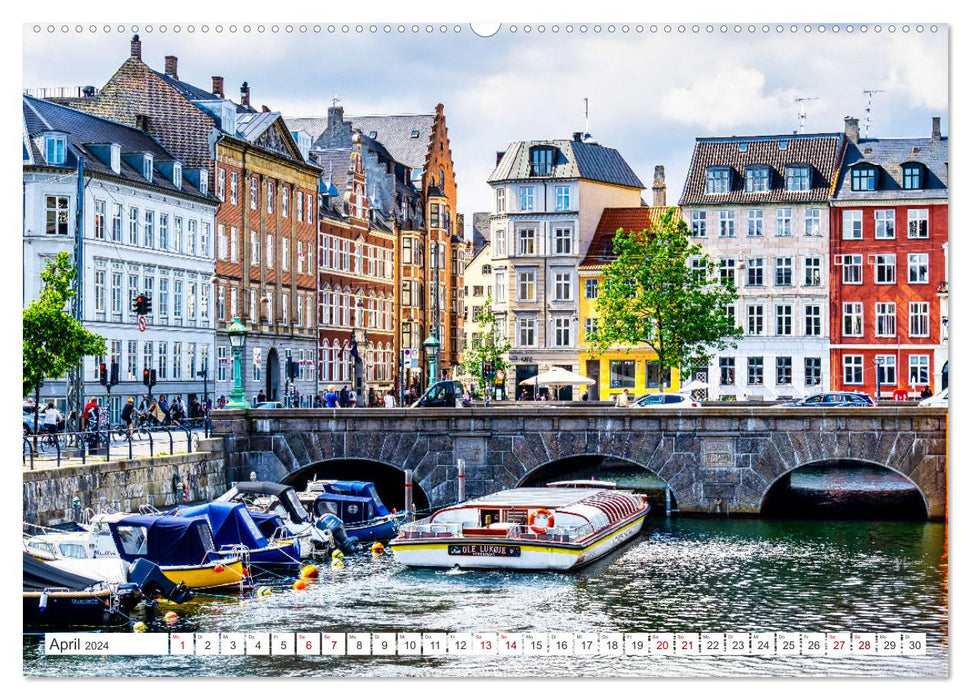 Kopenhagen - Die wundervolle Hafenstadt (CALVENDO Wandkalender 2024)