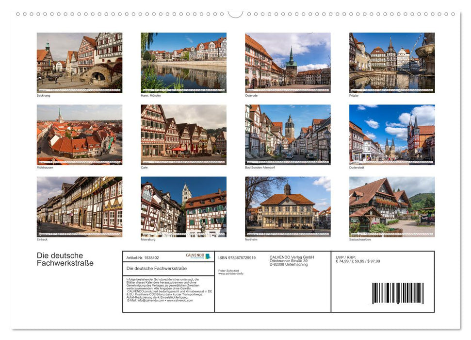 The German half-timbered road (CALVENDO Premium Wall Calendar 2024) 