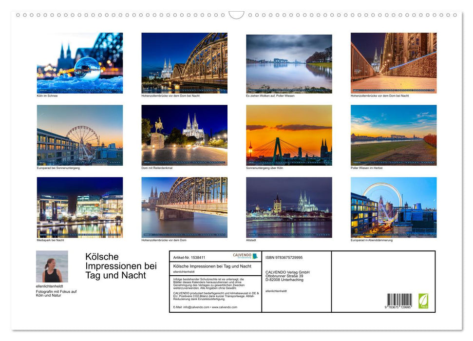 Cologne impressions by day and night (CALVENDO wall calendar 2024) 