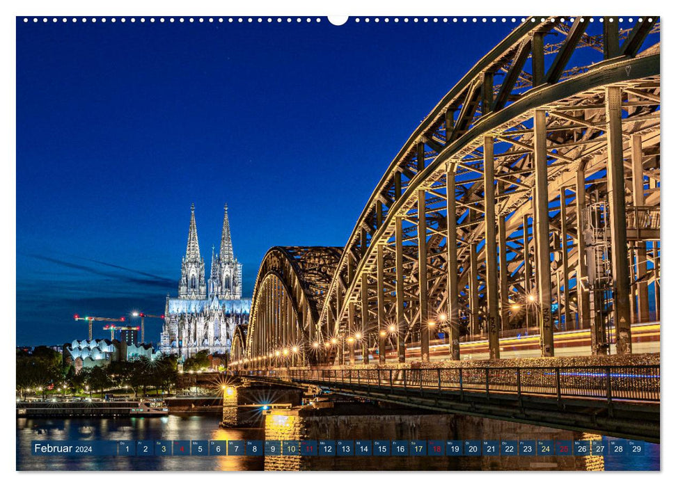 Cologne impressions by day and night (CALVENDO wall calendar 2024) 