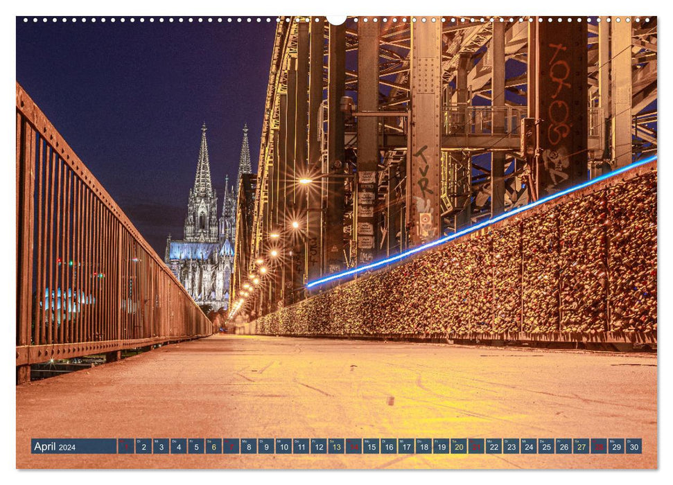 Cologne impressions by day and night (CALVENDO wall calendar 2024) 