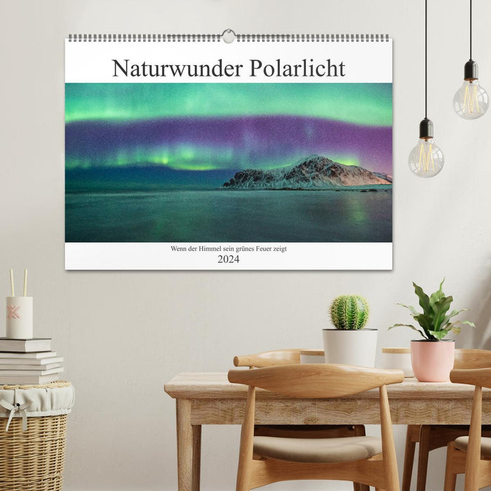 Merveille naturelle aurores boréales (calendrier mural CALVENDO 2024) 