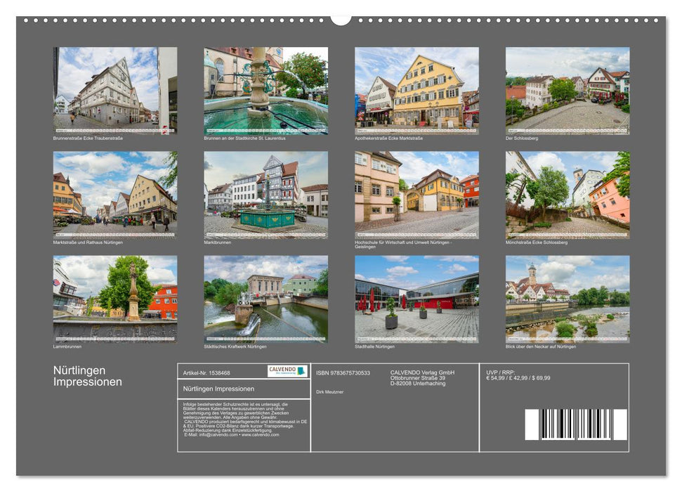 Nürtingen impressions (CALVENDO wall calendar 2024) 