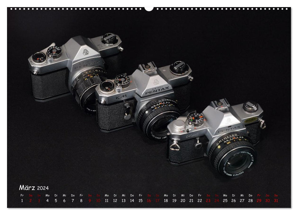 Legendäre Kameras der Marke Pentax (CALVENDO Premium Wandkalender 2024)