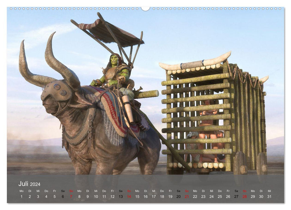 Welt der Orks (CALVENDO Premium Wandkalender 2024)