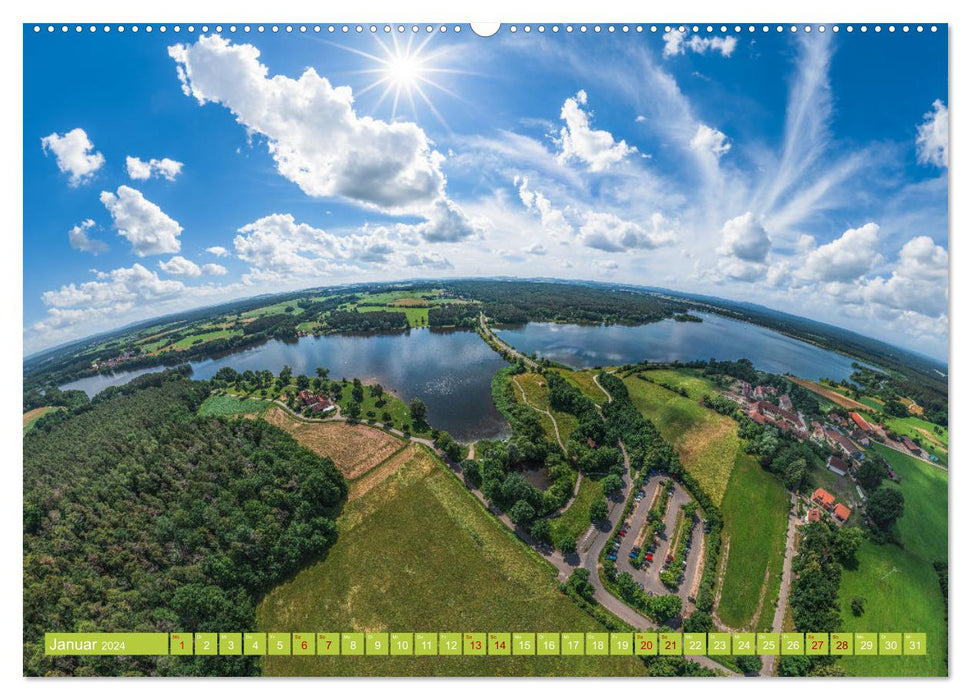 Meine Heimat von oben ... Luftaufnahmen vom Fränkischen Seenland (CALVENDO Wandkalender 2024)