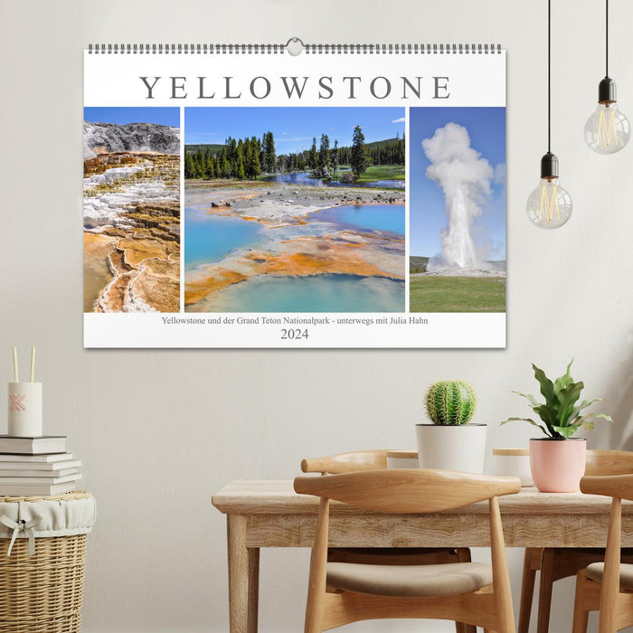 Yellowstone und der Grand Teton Nationalpark - unterwegs mit Julia Hahn (CALVENDO Wandkalender 2024)