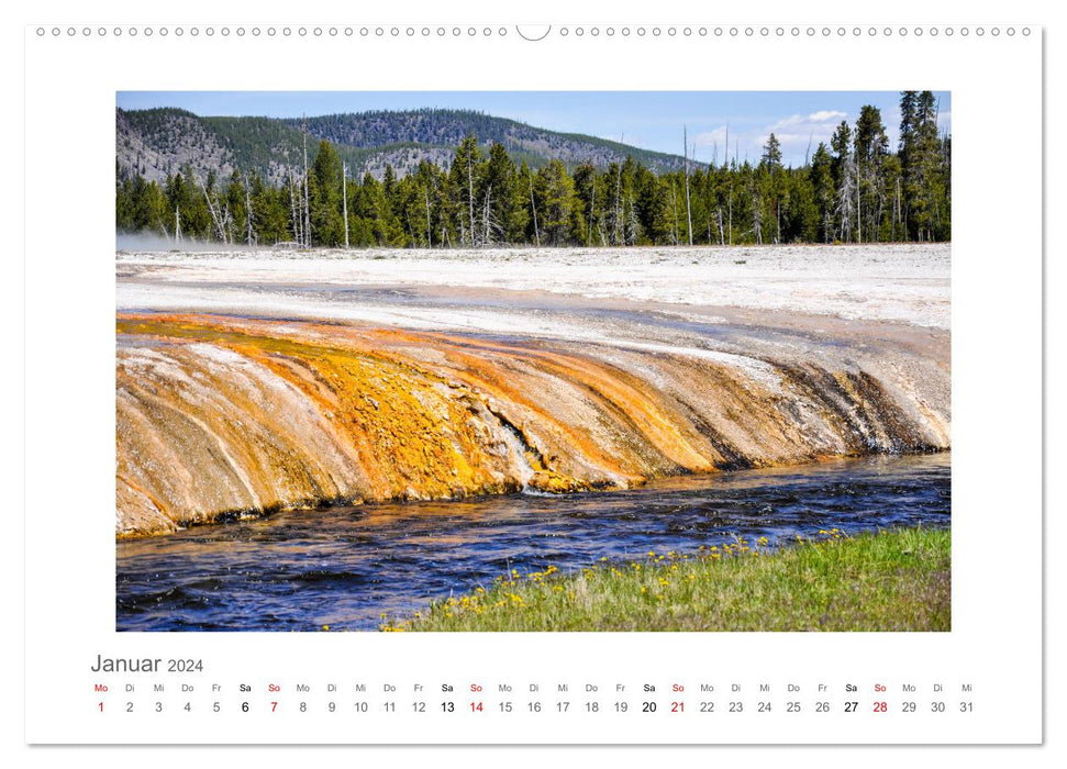 Yellowstone und der Grand Teton Nationalpark - unterwegs mit Julia Hahn (CALVENDO Wandkalender 2024)