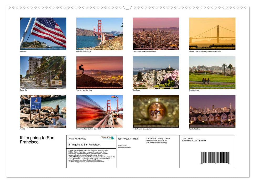 If I'm going to San Francisco (CALVENDO Wandkalender 2024)