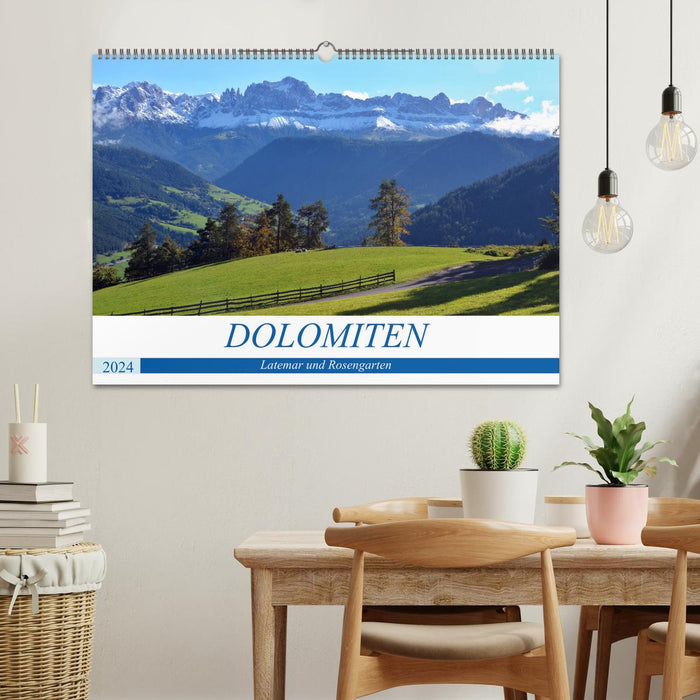 Dolomiten - Latemar und Rosengarten (CALVENDO Wandkalender 2024)