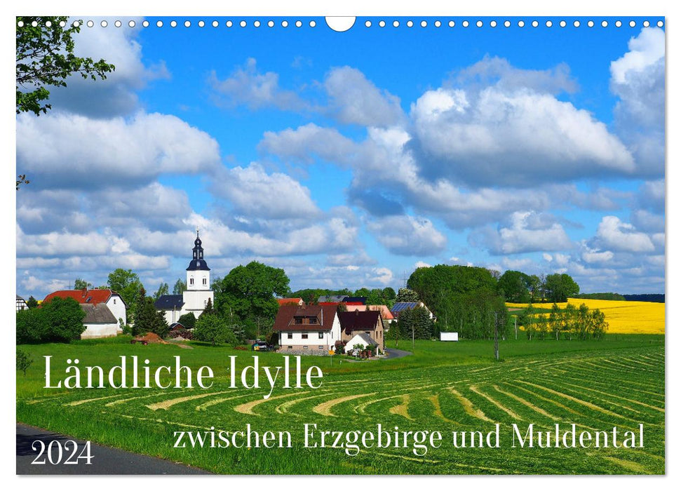 Ländliche Idylle zwischen Erzgebirge und Muldental (CALVENDO Wandkalender 2024)