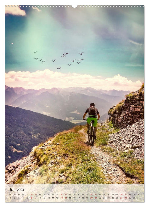Mountainbike - einfach Spaß (CALVENDO Premium Wandkalender 2024)